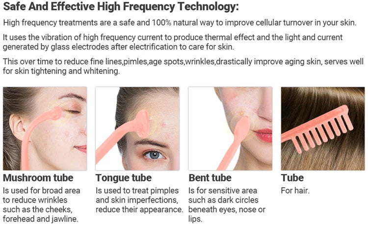 High Frequency Skin Therapy wand 4 in 1